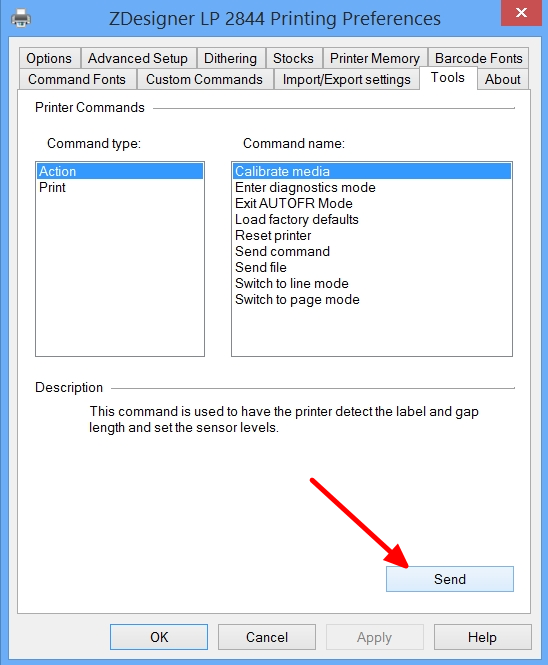 Calibrating Zebra Printers Zebra GC420d, GK888D and ZD220 (Windows) Help Centre